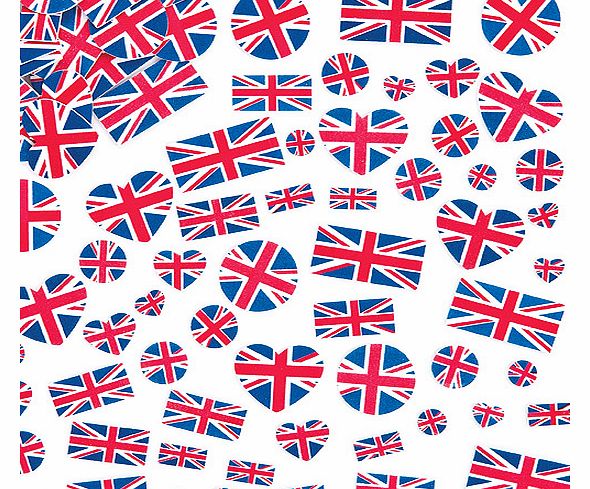 Yellow Moon Union Jack Foam Stickers - Pack of 108