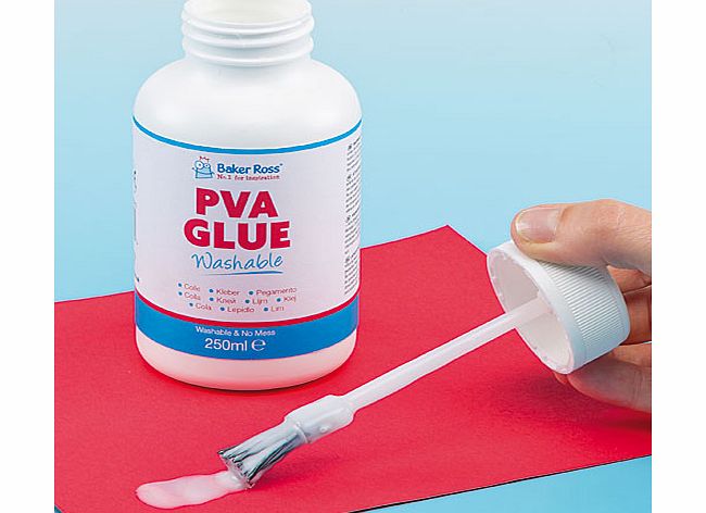 Washable PVA Glue with Integral Brush - Each
