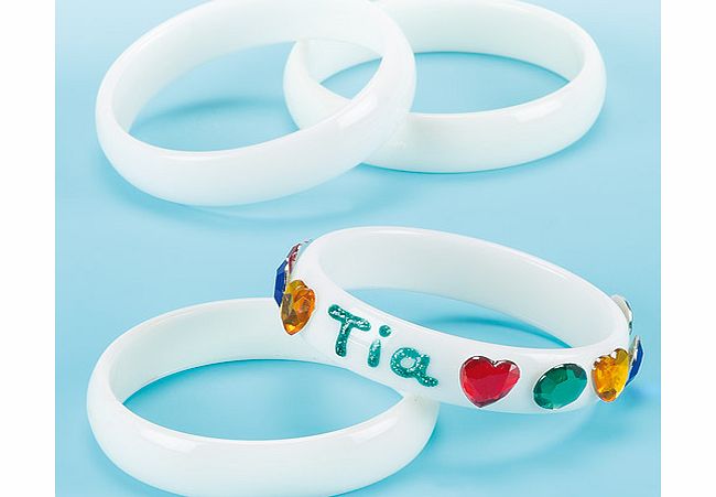 White Bangles - Pack of 6