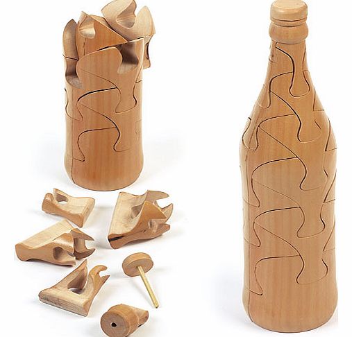 Yellow Moon Wine Bottle Wooden Puzzle - Each