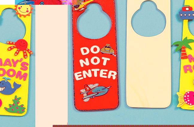 Wooden Door Hangers - Pack of 6