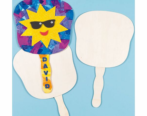 Wooden Fans - Pack of 5