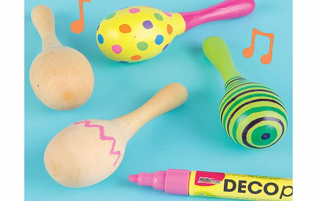 Wooden Maracas - Pack of 4