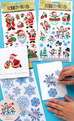 yellowmoon Christmas Glitter Rub-on Transfers