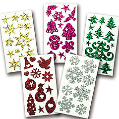 yellowmoon Christmas Glitter Stickers