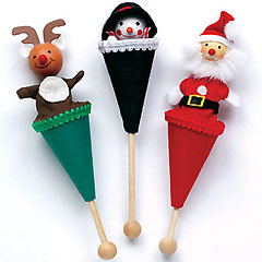 Christmas Mini Cone Puppets