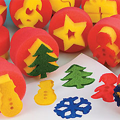 yellowmoon Christmas Sponge Handle Stamps