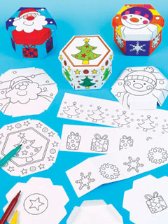 yellowmoon Colour-in Christmas Boxes