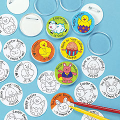yellowmoon Colour-in Easter Badges