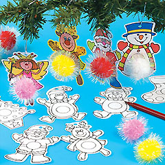 yellowmoon Colour-in Pom-Pom Hanging Decorations