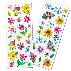 Glitter Flower Stickers