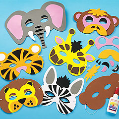 yellowmoon Jungle Animal Foam Mask Craft Kits