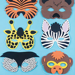 yellowmoon Jungle Animal Foam Masks