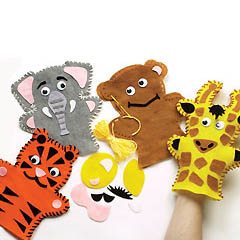 yellowmoon Jungle Animal Hand Puppet Sewing Kits