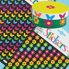 Mini Flower and Butterfly Stickers