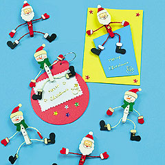 Santa/Snowman Wooden Peg Toppers