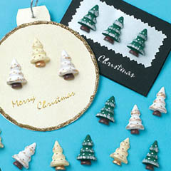 Stick-on Wooden Christmas Trees