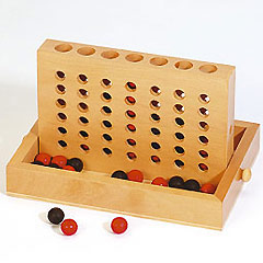 Wooden 4-in-a-Row Game