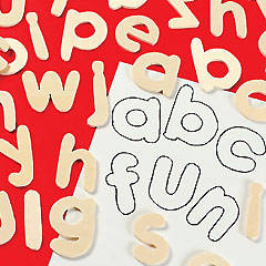 Wooden Lower Case Alphabet Templates