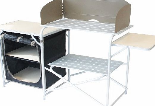 Yellowstone Quick Erect Kitchen Stand and Cupboard - Silver