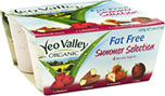 Yeo Valley Organic Fat Free Summer Fruit Selection Yogurts (4x120g)