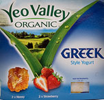Organic Greek Style Yogurt with Fruit (4x100g)