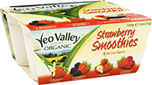 Yeo Valley Organic Strawberry Smoothies Bio Live Yogurts (4x125g)