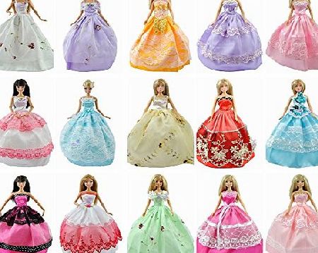 Yiding 5 P 5x Fashion Handmade Clothes Dresses Grows Outfit for Barbie Doll