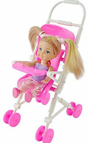 Yiding Baby Infant Carriage Stroller For Kelly Doll Barbie Plastic Furniture