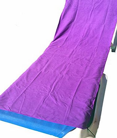 YISAMA MICROFIBER LOUNGE TOWEL FOR BEACH AND POOL PURPLE COLOR