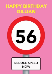 Pink Speed Sign