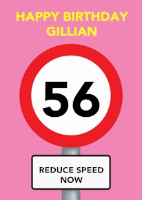 Pink Speed Sign