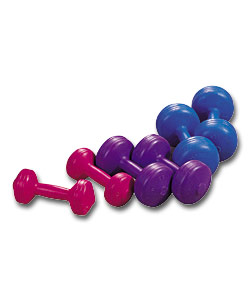 York 19kg Vinyl Dumbell Set