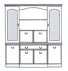York 2 Door Cocktail Cabinet