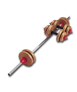 York 26kg Vinyl Barbell/Dumbell Set