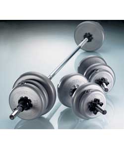 York 35kg Vinyl Barbell/Dumbbell Set
