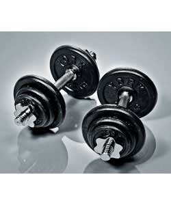 York Cast Dumbbell Set 15kg