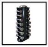 Chrome dumbells 1-10kg and rack