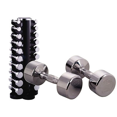 York Chrome Dumbells (1 to 10kg (10 pairs) - 33063 - Low Stock)