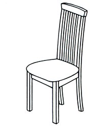 York Dining Chair - Slatted Back