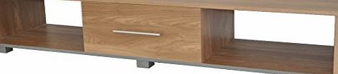 York Fitness TV Stand Widescreen Unit Oak Effect Finish Suitable for 50 Inch Television York