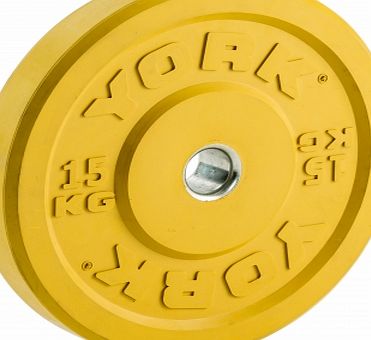 York Fitness York Olympic Colour Rubber Bumper Plates 15kg