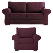 Large Sofa & Armchair, Mulberry