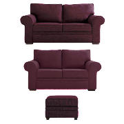 Large Sofa, Regular Sofa & Footstool,
