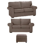 Large Sofa, Regular Sofa & Footstool, Mocha