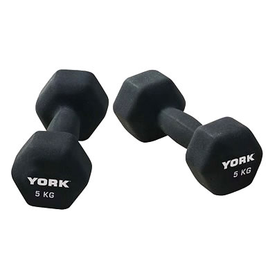 York Neo Hex Dumbells 0.5kg to 5kg (2 x 5kg - 15637)