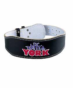 York Padded Leather Weight Lifting Belt 60058