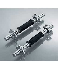 York Pair Spinlock Chrome Dumbbell Handles