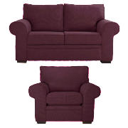 Regular Sofa & Armchair, Mulberry