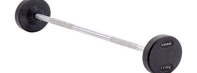 York Rubber Encased Pro Style Barbell 17.5kg